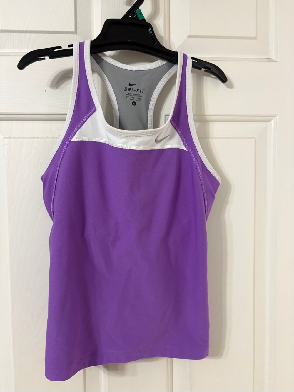 Nike Purple and White Racerback Dri-FIT Tank